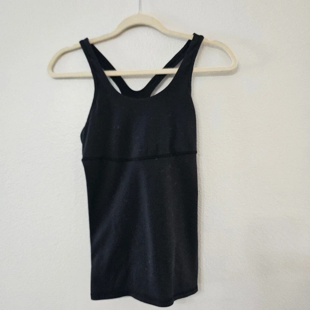 Lululemon Athletica Black Racerback Athletic Tank Top, size M